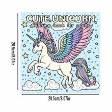 22 Page Cute Unicorn Theme - Suitable For Beginners With Thick Paper, Simple Patterns, Festival Design - Easy Art, Warm Atmosphere, Adult Coloring Book, Creative Illustrations, Coloring Book - Single Piece - View 2