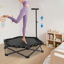 Cama elástica plegable, cama elástica con asas ajustables, cama elástica plegable - Negro - Ver 9