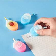 1pc Beverage-Shaped Eraser, Gradient Milk Tea Cup Eraser, Macaron Rainbow Color-Block Stationery, Highly Attractive Desktop Writing Accessory, Creative Cultural Gift - Multiple Colors and Random Styles - View 4
