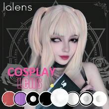 Lalens 彩色隐形眼镜 - 哥特圣诞风格，不透明红色，红色眼妆，变装，万圣节配饰，彩色隐形眼镜，彩色美瞳，红色，角色扮演，动漫派对服装，Pupilentes 彩色隐形眼镜，2 片装，隐形眼镜，动漫，角色扮演，彩色图案，放大眼部边缘锁定，彩色隐形眼镜，巩膜隐形眼镜，适合角色扮演、角色扮演游戏和恐怖主题，是打造吸血鬼造型的理想之选，Coser 角色扮演万圣节服装 - Blind White - 查看 2