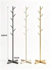 Freestanding Metal Coat Rack, Tree-Shaped Design With Multiple Hooks, Space-Saving, Suitable For Coats, Hats And Bags, Perfect For Entryway, Bedroom, Living Room And Student Apartment Use - Black - View 6