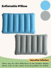 Soft Skin-Friendly Non-Slip Inflatable Travel Pillow, Multi-Functional Foldable Air Cushion Pillow, Waterproof Durable Inflatable Sleeping Pillow, Suitable For Outdoor Camping, Train Cabin And Beach Rest - Multicolor - View 11