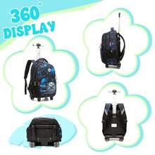 3pcs Tas Ransel Anak Perempuan dengan Tas Selempang, Tas Sekolah Beroda Motif Lucu, Tas Ransel Troli Ringan, Gaya Anak Perempuan untuk Kembali ke Sekolah - Tas koper anak-anak - View 6