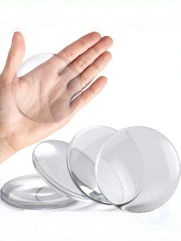 6 piezas de cojines topes de puerta de silicona transparente, almohadillas claras amortiguadoras de impactos, pegatinas protectoras de pared para manijas de puerta, almohadillas amortiguadoras silenciosas autoadhesivas, adecuadas para dormitorio, baño, cocina, muebles, gabinetes, almohadillas de silicona anticolisión, artículos de primera necesidad para el hogar