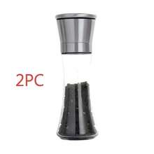1/2件組高級不鏽鋼鹽與胡椒研磨器套組 - 可調式陶瓷 - 高玻璃鹽與胡椒研磨器 - 這款優雅且實用的研磨器套組將提升您的烹飪體驗並為您的廚房增添風味 - 彩色 - 查看 8