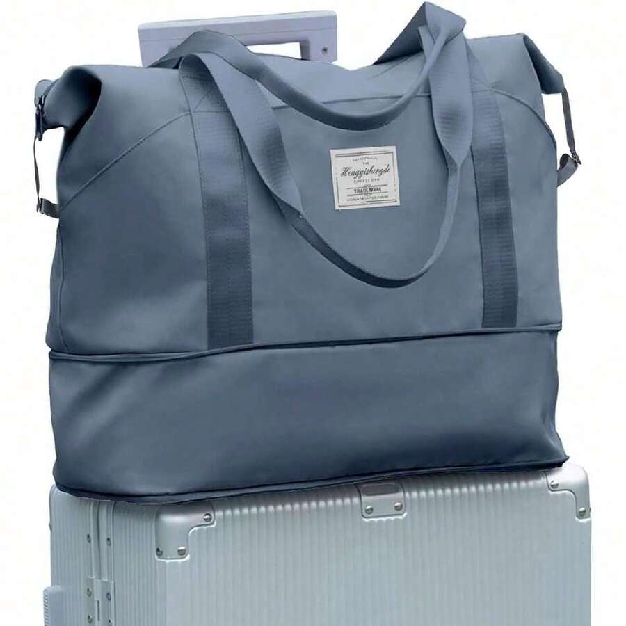 Gym Sports Bag, Expandable Travel Bag, Foldable Travel Tote Bag For Men And Women, Waterproof Sports Bag With Compartments For Gym (Light Green-03), 4346100 - 黑色 - 查看 1