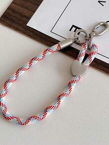 Cordón ajustable para teléfono con forma de corazón, cuerda de 7 mm de grosor, correa de muñeca, correa de mano antirrobo, colgante con hebilla de metal de textura de alta gama, cuerda colgante anti-pérdida, llavero, colgante para bolsa de cámara, cadena versátil unisex para funda - Multicolor - Ver 11