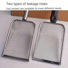1pc Stainless Steel Cat Litter Scoop With Fine Mesh Handle, Durable Pet Poop Scoop, Suitable For Cats, 2 Different Sizes Of Filters - For Clumping And Non-Clumping Cat Litter Pet Cleaning Tool - View 3