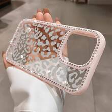 [24h Versand aus DE/FR/ES]Apple 17 16 15 Promax Handyhülle: Glänzende Leopardenmuster Handyhülle, luxuriös und minimalistisch, mit Strass besetzt, stilvolle Hülle mit sternförmigem Diamanten, geeignet für iPhone 17 Pro Max, 17, 16, 15, 14 Plus, 13, 12, 11. Weihnachtsgeschenk, Neujahrsgeschenk, Ostergeschenk, Handyhülle Geschenk für Frauen Männer Geburtstagsgeschenk - 1 Stück Bildfarbe - Übersicht 5
