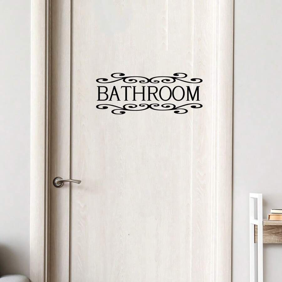 Stiker Dinding/Stiker Dekorasi Rumah untuk Kamar Mandi, Tanda Kamar Mandi, Pintu, Aksesoris, Stiker Dinding, WC, Toilet - kamar mandi - View 1