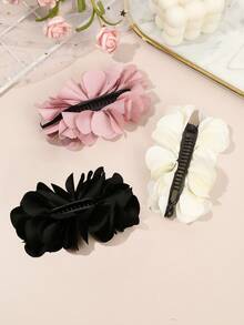 1pc Floral Banana Hair Clip, Suitable For Ponytail, Thick Hair, Hair Accessory For Women & Girls,Travel,Birthday - Multicolor - View 11