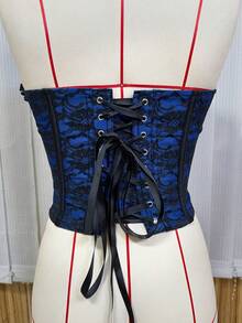 Nuevo top corsé ajustado de estilo retro para mujer, adornado con volantes y lazos, faja gótica con lazos, corsé con ballenas, camisola ajustada sin tirantes. - Albaricoque - Ver 9