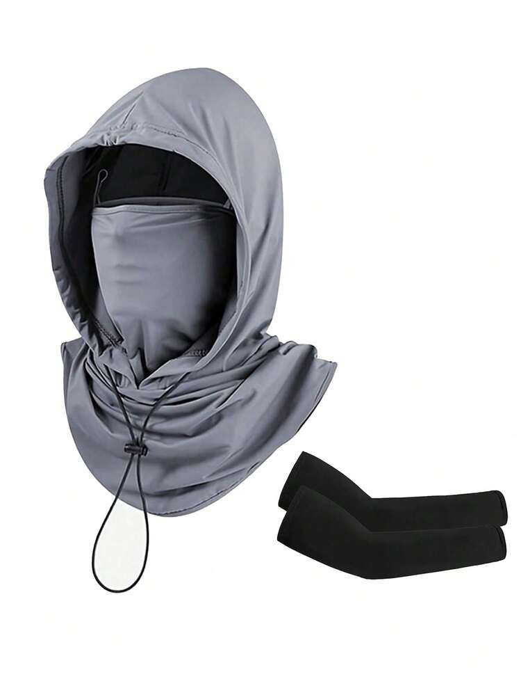 1pc Unisex Sun Protection Face Mask Hat Combo, Summer Sun Hat For Women, Full Face Ice Silk Breathable Neck Gaiter, Suitable For Driving, Cycling, Daily Outings, Shopping, Travel, Sun Protection - Style a - View 15