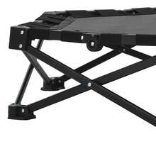 Cama elástica plegable, cama elástica con asas ajustables, cama elástica plegable - Negro - Ver 5