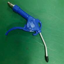 High Pressure Air Blow Gun With Angled Nozzle - Durable Plastic/Metal, Cordless Dust Removal Tool, Home Renovation Air Blow Gun - Blue - View 3