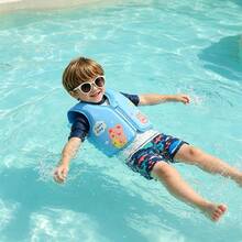 1pc Kids Pool Beach Water Swimming Non-Inflatable Lightweight Breathable Buoyancy Vest Jacket, Suitable For 15-55 Lbs Boys And Gi, First Day Of School - Multicolor - View 3