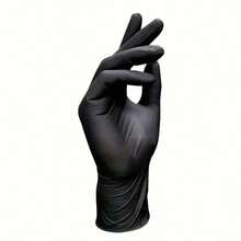 (100PCS Dispenser Box) Black Disposable PVC Gloves - Durable Waterproof, Powder-Free Latex-Free, Frosted Fingertips High Fit - Suitable For Kitchen, Cleaning, Tattoo, Pet Care, Hand Painting, Car And Household Multi-Functional Design Fashionable Cleaning Gloves - M-100PCS - View 9