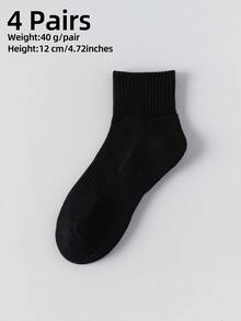 1/4/10/20 Pairs Men's Pure Cotton Socks, Comfortable Mid-Calf Socks, Unisex, Suitable For All Seasons, Perfect For Sports And Daily Wear - Multicolor - View 22