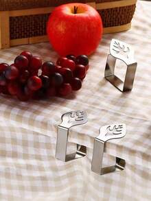 4pcs/8pcs/16pcs Stainless Steel Tablecloth Clips, Leaf Hollow Design, Anti-Slip Anti-Sagging Table Edge Clips, Windproof Metal Tablecloth Fixers For Restaurant, Camping, Home, Outdoor Picnic, Suitable For 2-3CM Thick Tables, Applicable For Christmas, Home, Wedding, Party, Indoor/Outdoor Camping, Picnic And More - Multicolor - View 2