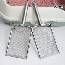 1pc Stainless Steel Cat Litter Scoop With Fine Mesh Handle, Durable Pet Poop Scoop, Suitable For Cats, 2 Different Sizes Of Filters - For Clumping And Non-Clumping Cat Litter Pet Cleaning Tool - View 1