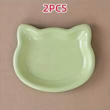 2pcs Table Plastic Trays, Cat-Shaped Plastic Trays, Multi-Function Pet Trays, Multi-Cat Household, Colorful Assortment, Smooth Surface, Easy To Clean, Reusable, Perfect For Kitchen, Bathroom, Vanity And Office Use. As Desktop Storage Trays And Decorative Trays. - Multicolor - View 11