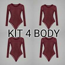 Basic Tulle Bodysuit With Long Sleeves - Fall/Winter 2025 Fashion - 4UN-wINE - View 1
