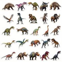 50pcs Vintage Dinosaur Stickers For Adults - Cute Dinosaur Doodle Art, Featuring Stegosaurus, Triceratops, Brachiosaurus Patterns, Suitable For DIY Crafts, Laptop, Skateboard, Luggage, Party Decoration School Supplies - A - View 7