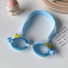 1pc Cartoon Colorful Silicone Swimming Goggles, Waterproof Anti-Fog Large Frame Swim Goggles With Earplugs, Suitable For Boys And Girls - Multicolor - View 7