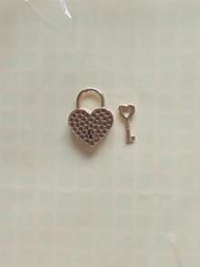 1 Set de Candado en Forma de Corazón Mini con Llave - Candado de Metal con Forma de Corazón, Adecuado para Equipaje, Portátil, Cajones, Billetera - Juego de Candado Decorativo Compacto para Bolso - Multicolor - Ver 27