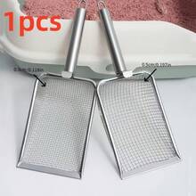 1pc Stainless Steel Cat Litter Scoop With Fine Mesh Handle, Durable Pet Poop Scoop, Suitable For Cats, 2 Different Sizes Of Filters - For Clumping And Non-Clumping Cat Litter Pet Cleaning Tool - View 6