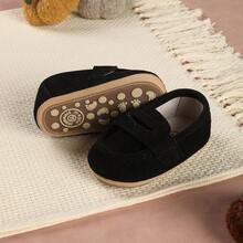 1 par de zapatos planos de punta redonda lindos y versátiles para niñas pequeñas, adecuados para primavera y otoño - Negro - Ver 9