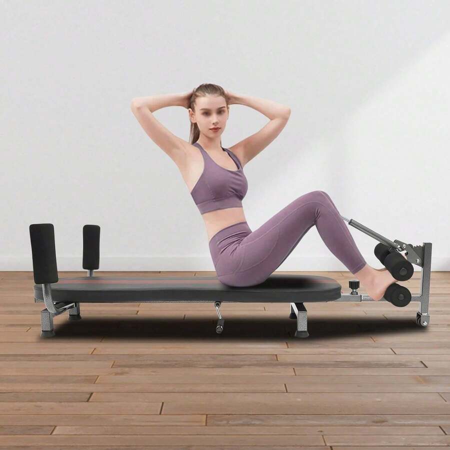Máquina de estiramiento de espalda ajustable, mesa de tracción de inversión en posición tumbada, banco de descompresión de estiramiento de espalda, mesa de tracción de inversión para aliviar la joroba, capacidad de 331 libras - Negro y rojo - Ver 1