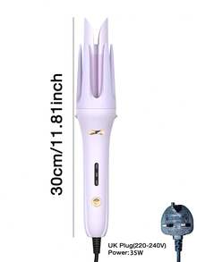 Automatic Rotating Curling Iron, One-Key Rotating Hair Clip, Ceramic Curling Iron, Multi-Temperature Settings, Easily Create Perfect Curls - UK Plug(220-240V) - View 12