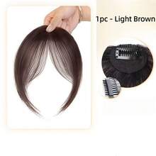 1pc Women's Straight Clip-In Bangs, Elegant Straight Synthetic Clip-In Bangs Wig Hair Clip (Recommended To Search For The Correct Usage Method Of 8-Shaped Bangs Before Use) - Multicolor - View 8