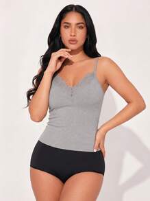 3 Packs Comfortable Minimalist Breathable Seamless Solid Color Camisole Tanks For Women - Multicolor - View 6