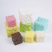 1pc 2026 New Slow Rebound Realistic Cheese Bread Squeeze Toy, Soft & Sticky Cheese Block Stress Relief Toy, Silicone Highly Attractive Animal Cream Mud, Thick Hand Feel, Daily Stress Relief & Boredom Relief, Perfect Party Favor, Anti-Stress Toy, Desk Decor, Birthday Gift, Easter Gift, Perfect Gift - Multicolor - View 4