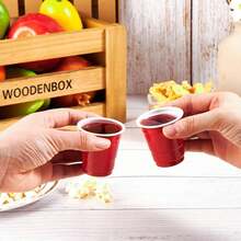 8~50pcs 2oz Mother's Day Outdoor Pink Plastic Cups, Heat Resistant Coffee Cups, Hot/Cold Beverage Cups, Suitable For Wedding, Party, Picnic, Travel & Events, Holiday Picnic Party Supplies, Applicable For Restaurant, Food Truck, Kitchen, Office - A - View 5