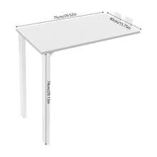 Klapptisch 1 Stück 75x40cm Robuste Wand montiert platzsparend E0 Grade Solid Plyboard Modern Weiß Rechteck Dickes Panel Leicht zu reinigen Multi Use Schreibtisch für Essen Studie Arbeit Haus Kleines Zimmer - Standard - Übersicht 2