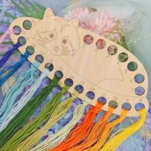 3件組木製卡通動物穿線板 刺繡繞線板 線材收納整理工具 刺繡手工繞線板 DIY 針織縫紉用品配件 - 經典的 - 查看 8