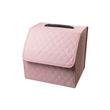 Car Trunk Leather Storage Box Multi-Functional Foldable Organizer Travel Essential Car Interior Decoration Accessory Bowknot Container For Vehicle Organization - Multicolor - View 21