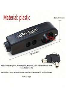 Universal Anti-Theft Throttle And Handlebar Lock, Bicycle Lock, Bicycle Accessories, Suitable For Motorcycles, Bicycles, Electric Bicycles And Scooters - Lightweight Waterproof Plastic Grip Lock/Anti-Theft Clamp, Portable Handlebar/Bar Security Device, Can Fix Throttle Twist And Steering; One-Hand Quick Installation, Key Or Password Option; Suitable For Commuters, Delivery Riders, Students, Off-Road Riders, Garages, Parking Lots, Travel, Camping And Outdoor Storage - Multicolor - View 7