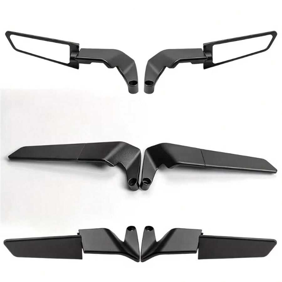 2pcs Ultra-Thin Adjustable 360° Rearview Mirror, Suitable For Mountain Bikes And Road Bikes, Bicycle Mirror Accessories, Fashionable Mirror Surface, Durable Aluminum Alloy, Ultra-Thin Design, High-Quality Mirror, Commuter Cyclists - A - View 1