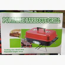 Portable Outdoor BBQ Grill With Lid, Foldable Small Charcoal Grill, Mini BBQ Stove For Beach, Camping And Home Use - Multicolor - View 8