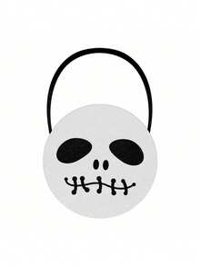 Halloween Felt Storage Bag, Pumpkin, Skull And Ghost Face Shaped Handheld Gift Basket, Spooky Party Candy Storage Bag, Gothic Halloween Decoration, Halloween Party Gift Handbag, Suitable For Halloween Costumes And Home Decor - Multicolor - View 11