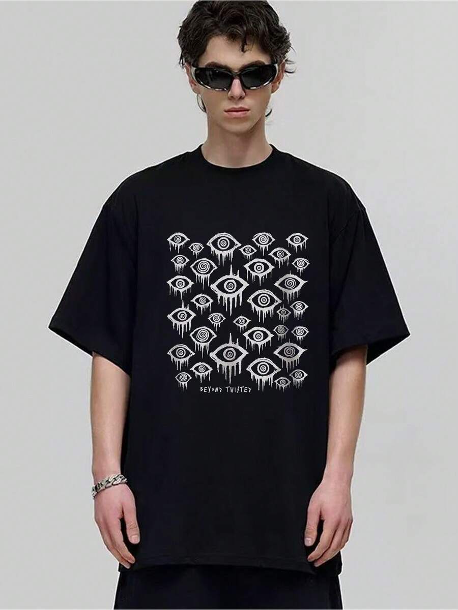 blusa casual mujer veranoCamiseta de Verano Exótica con Diseño Gótico, Corte Holgado, Regalo Único para Hombres y Mujeres - Negro - Ver 1