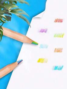 15/20/30pcs Bulk 7-In-1 Rainbow Colored Pencils, Vibrant Tones, Suitable For Easter Baskets, Party Favors, Classroom Rewards, Candy Bags, Coloring, Crafts, Teacher Gifts And Party Decorations - Colored Pencils - View 4