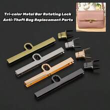 1Pc/2/3/4/5Pcs Long Rotating Metal Clasp Lock, Multi-Color Matte Twist Lock, DIY Handmade Leather Goods Clutch Bag Modification Hardware Accessories - Multicolor - View 9