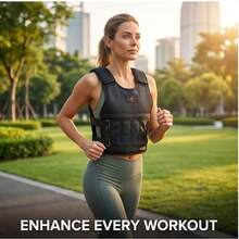 BSKT 1pc Black Adjustable Weighted Sand Vest, Outdoor Running Gym Fitness Endurance Training For Teens And Adults, Reinforced Wear-Resistant Oxford Fabric, Detachable Sandbags, Wide Cushioned Shoulder Straps + Adjustable Waist, Customizable Weight For Different Training Intensities, Balanced Weight Distribution, Breathable And Non-Stuffy, Suitable For Running, Strength Training And Outdoor Activities - Black - View 5
