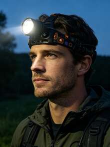 1,000,000 Lumens Ultra-Powerful 18650 Rechargeable High-Power LED Headlight, Suitable For Fishing, Professional Engineering, Waterproof Camping And More - Black - View 13