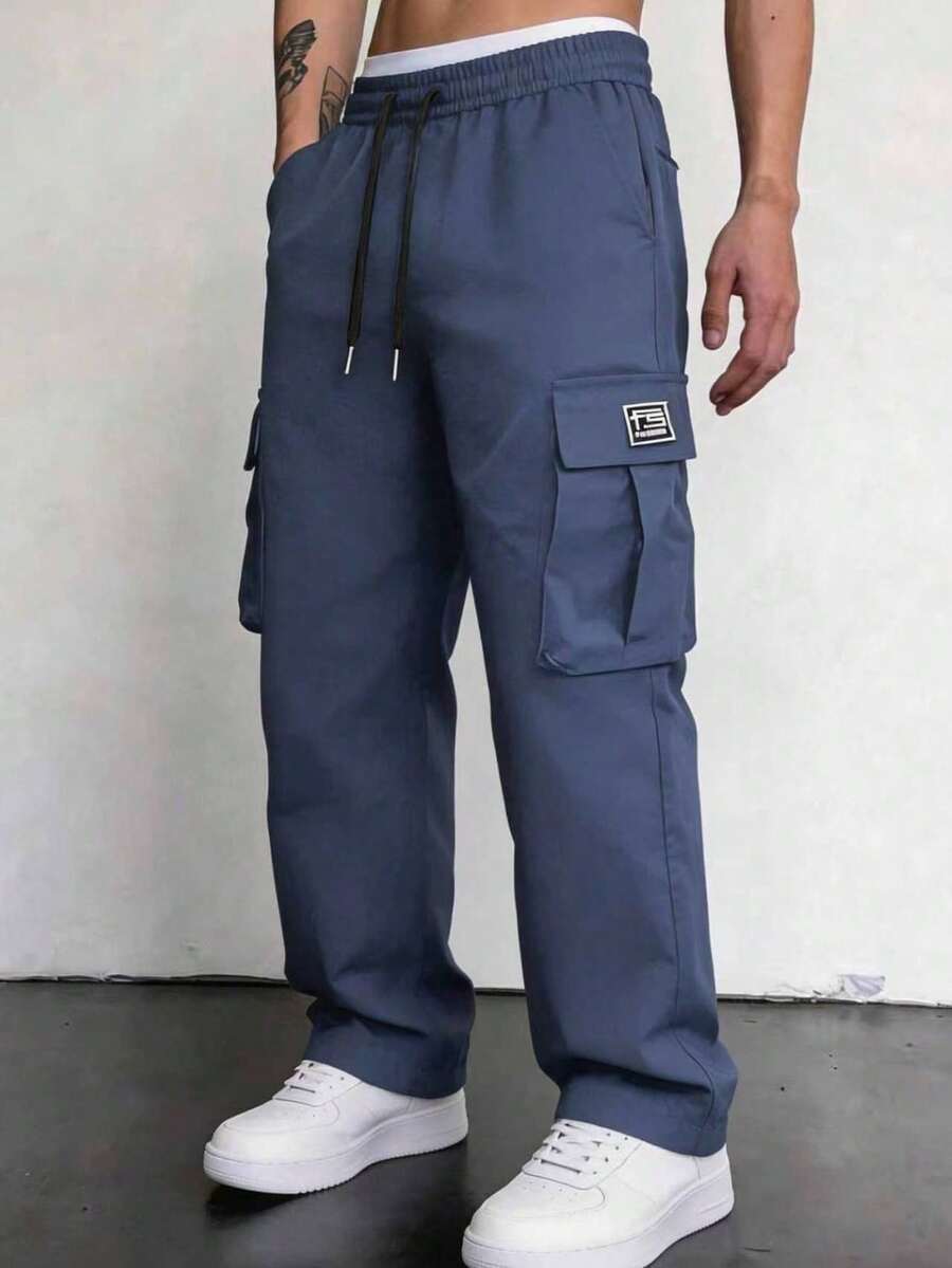 Men's Hiking Pants, Cargo Pants With Drawstring And Multiple Pockets For Travel, Hiking, And Physical Activities - Grey - View 1